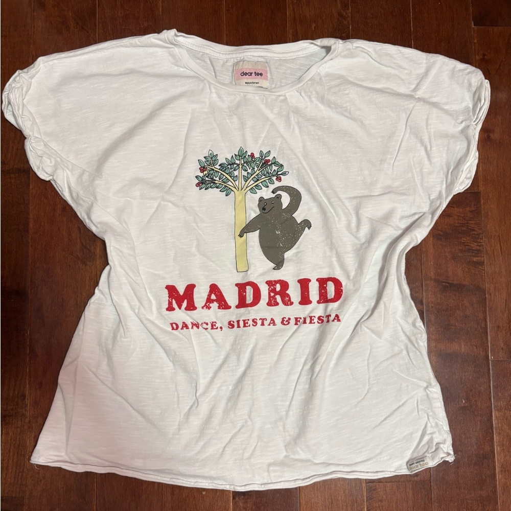 Madrid White Short Sleeve T Shirt